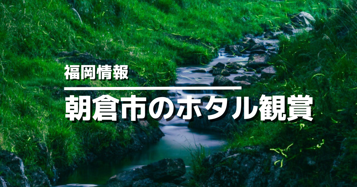 朝倉市のホタル