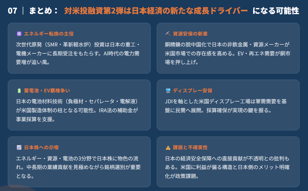 まとめ|対米投融資第2弾は日本経済の新たな成長ドライバーになる可能性